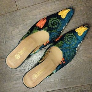 Istanbul Embroidered Mules